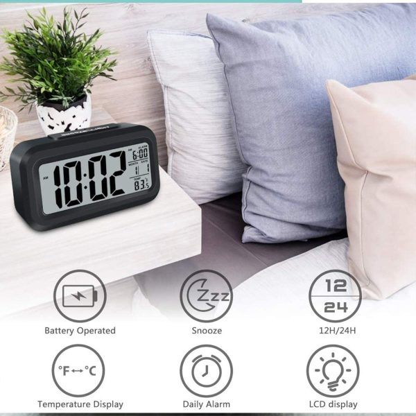 Reloj Despertador Digital Fecha Temperatura Alarma Luz Led - Imagen 3