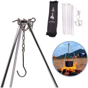 Trípode Soporte Para Olla Soporta 10kg Para Fogata Camping
