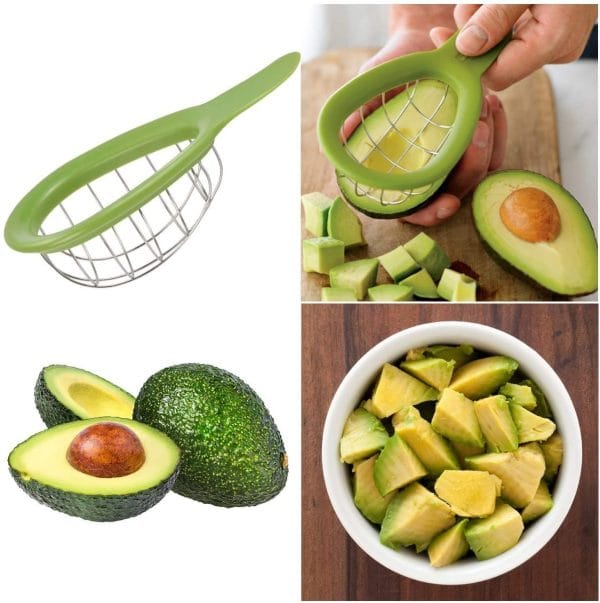 Cortador Pelador Palta Acero Inoxidable Plástico - Imagen 2