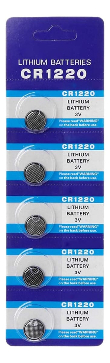 Pilas De Litio Cr-1220 Larga Duración Blister 5 Unidades 3v