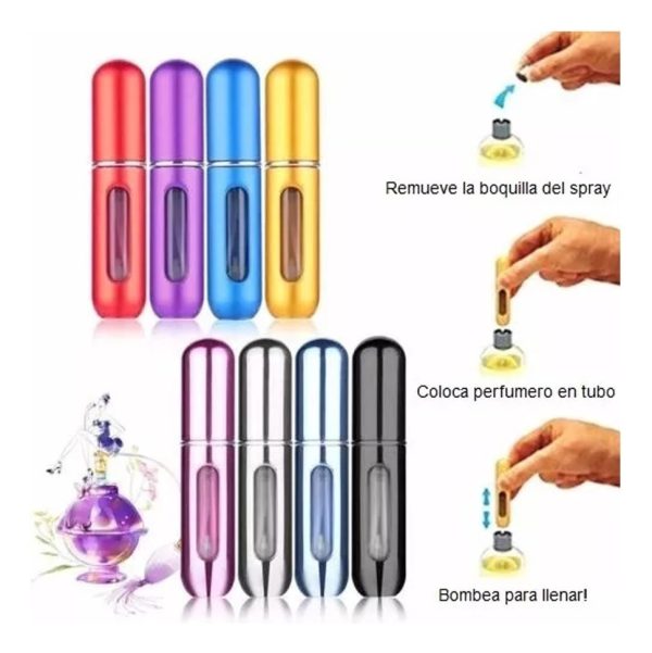 Perfumador Recargable Vaporizador Perfume 5ml Cartera Viaje - Imagen 2