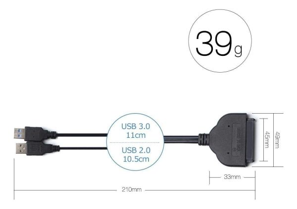 Adaptador Disco Sata 2.5 De Notebook Laptop A Usb 3.0 - Imagen 4