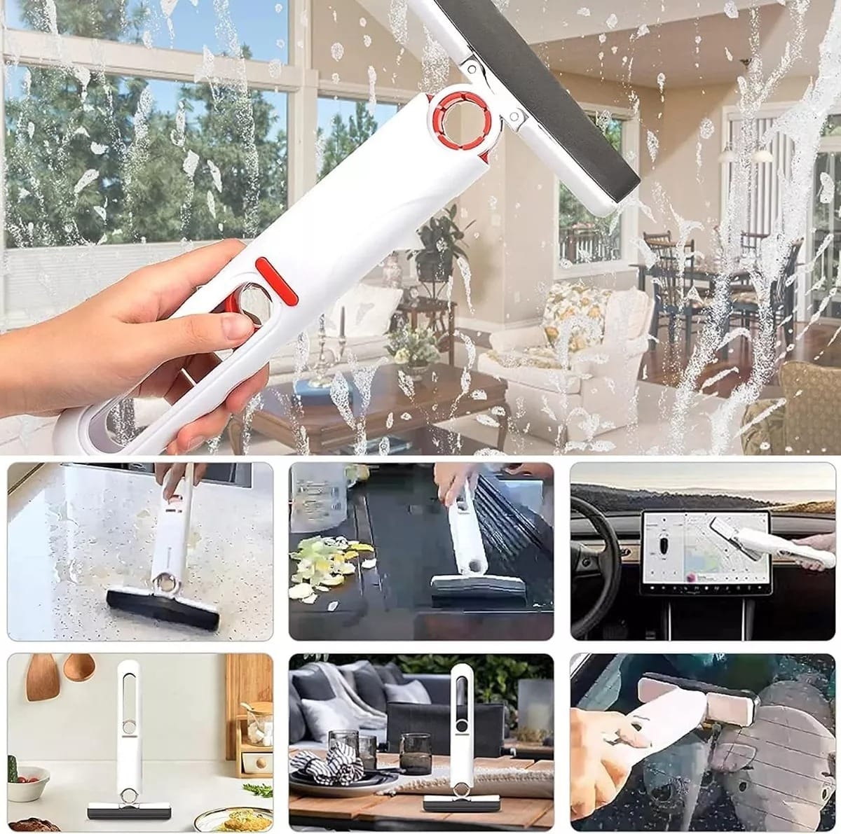 Mini Mopa Multiusos Tipo Mariposa Con Esponja Cocina Baño - Imagen 3