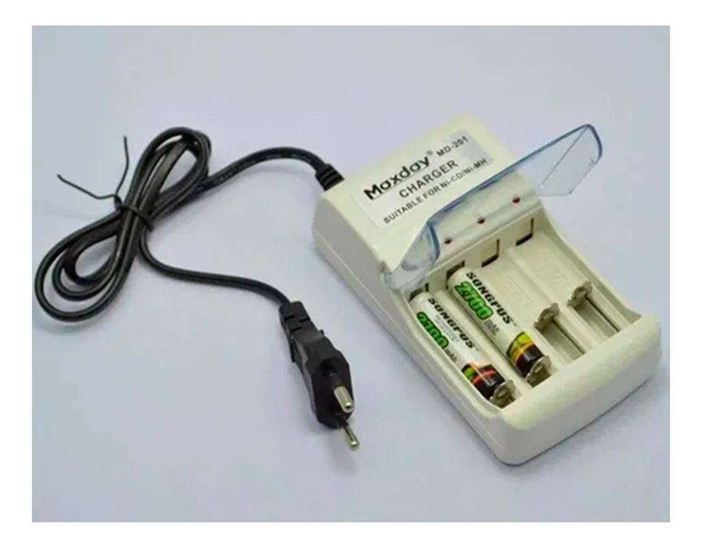 Cargador De Pilas Recargables A Cable Aa/aaa Capacidad De 4 - Imagen 6