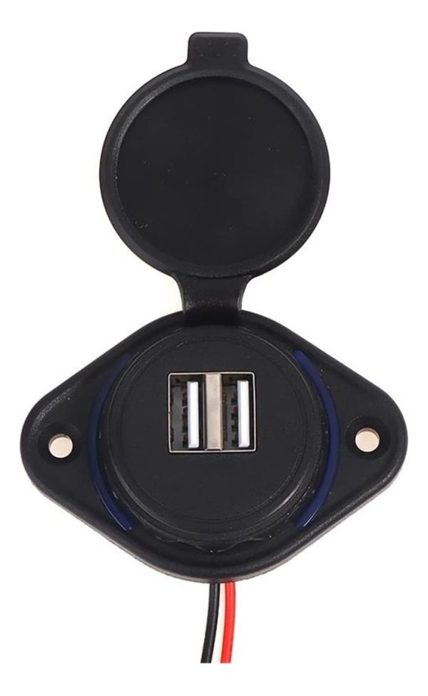 Cargador De Puerto Usb Dual Auto Motocicleta Buses Con Tapa - Imagen 5