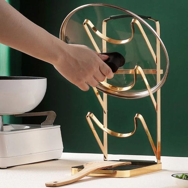 Soporte De Tapas Para Ollas 3 Niveles Organizador Cocina - Imagen 4