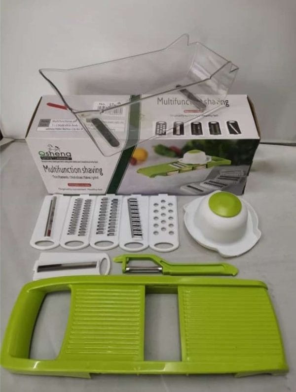 Rallador Cortador Manual Verduras 4 Cuchillas + Pelador - Imagen 5