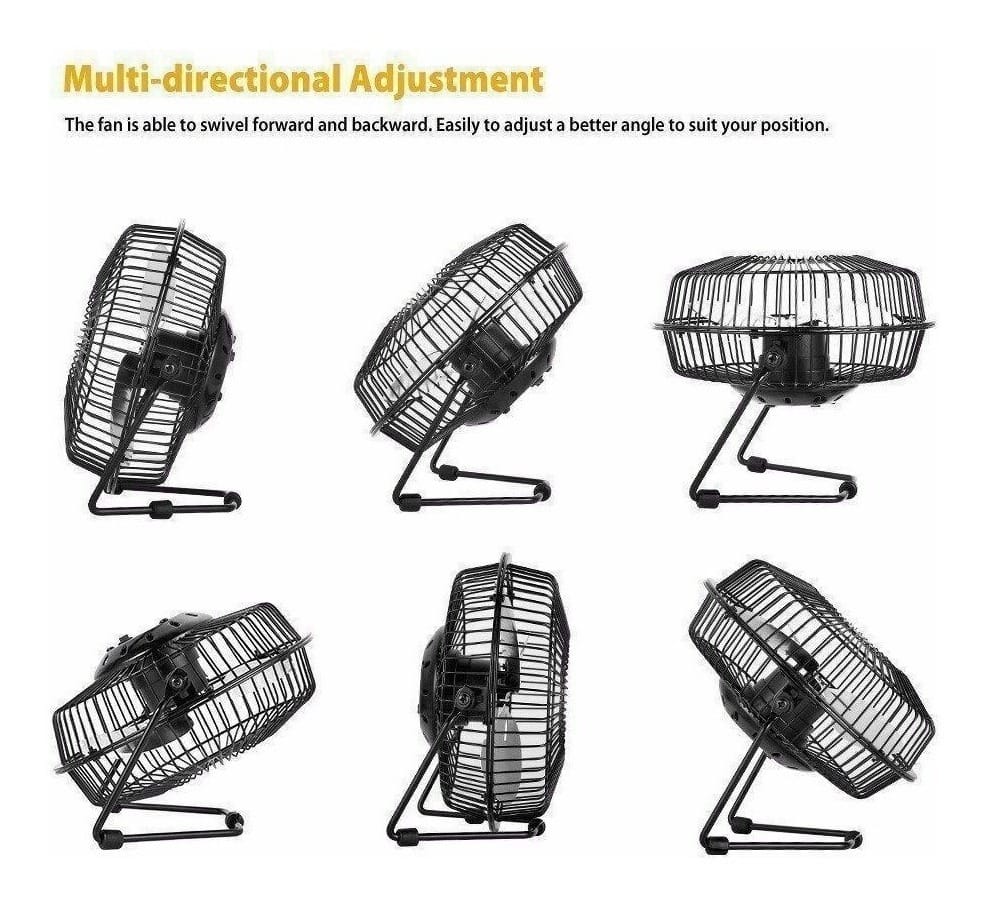 Mini Ventilador Usb De Metal Ideal Oficina Hogar Escritorio - Imagen 3