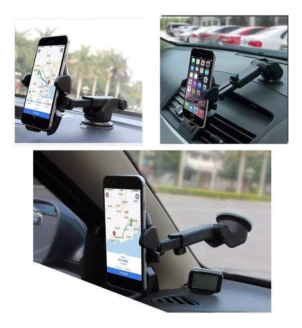 Soporte De Celular Para Auto Con Ventosa Brazo Telescopico - Imagen 2