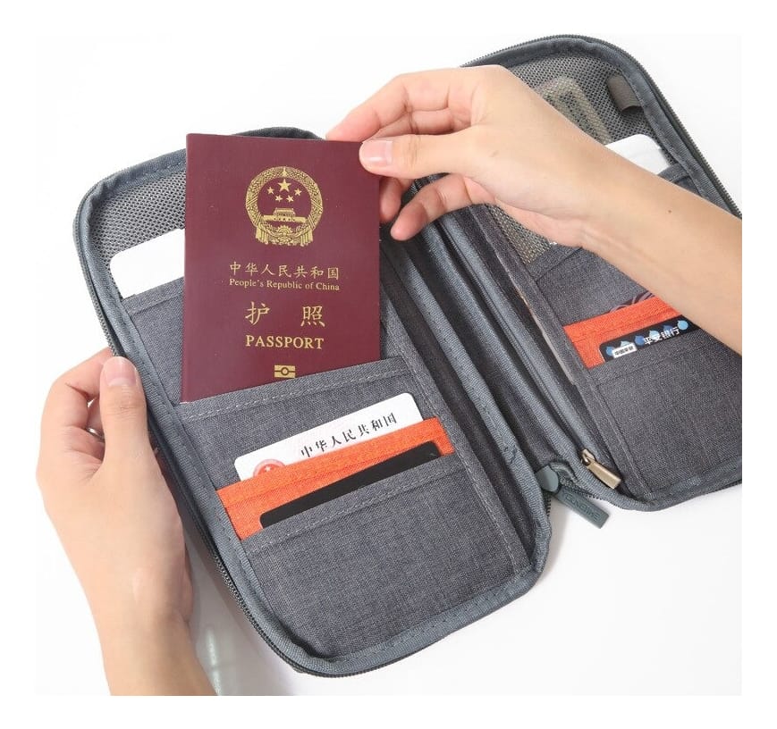 Organizador Viaje Porta Pasaporte Documentos Premium
