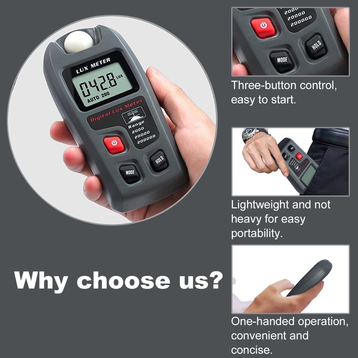 Luxómetro Digital Medidor De Luz Autorrango 200.000 Lm - Imagen 4