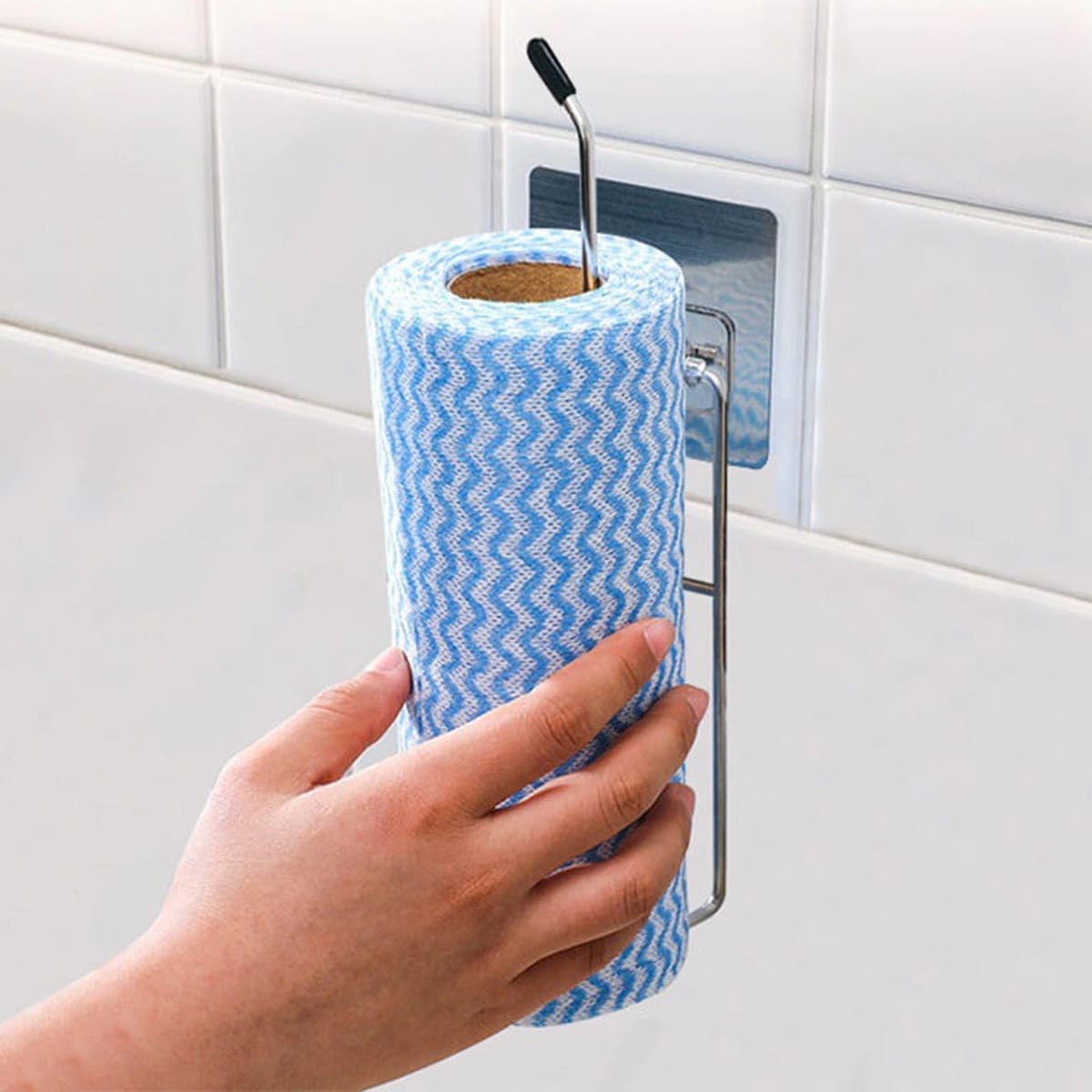 Porta Rollo Adhesivo Para Papel Higiénico O Toalla De Cocina - Imagen 4
