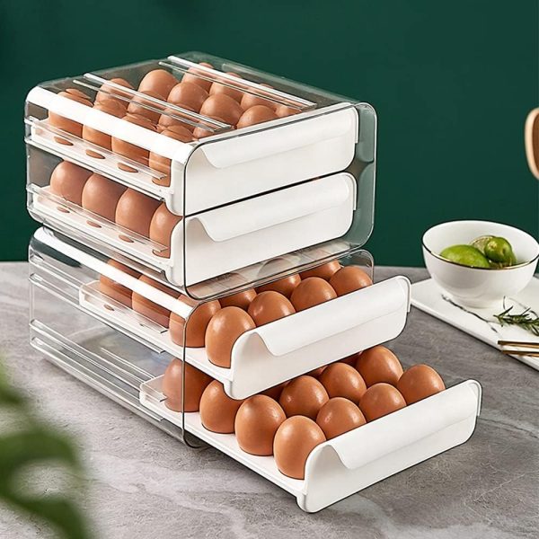 Caja De Almacenamiento De Huevos Para 32 Unidades 2 Cajones - Imagen 3