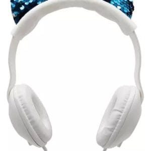Auricular Vincha Para Niños Con Orejas Brillantes Azul