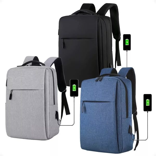 Mochila Para Notebook Impermeable Con Puerto Usb Anti Robo - Imagen 7