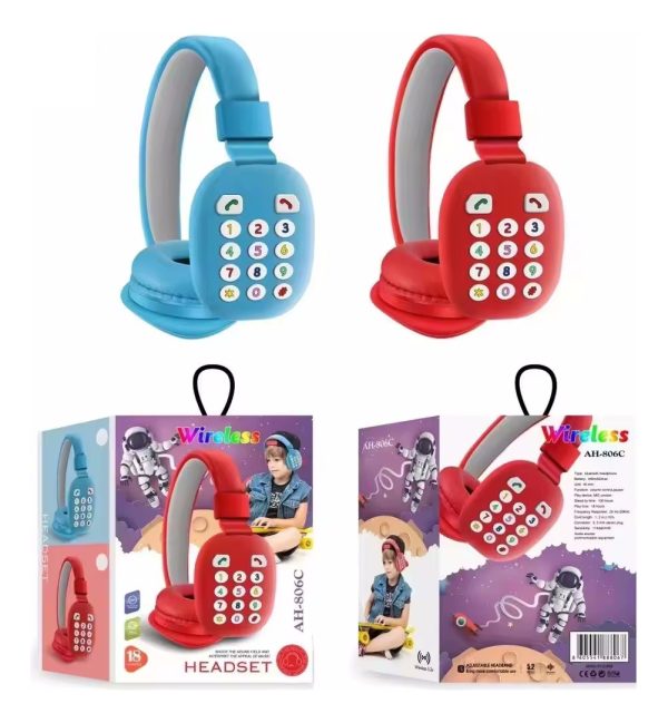 Auricular Bluetooth Forma Telefono Vincha Inalambrico Niños - Imagen 4