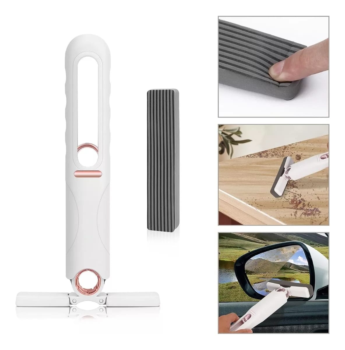 Mini Mopa Multiusos Tipo Mariposa Con Esponja Cocina Baño - Imagen 2