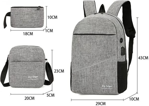 Set De Mochila Para Laptop Con Puerto Usb + Bolso + Sobre - Imagen 5