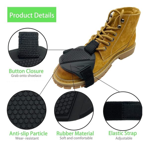 Protector De Zapato Ajustable Para Palanca Cambios Moto - Imagen 4