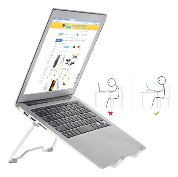 Soporte Plegable De Aluminio Para Notebook O Tablet 10 -17 - Imagen 2