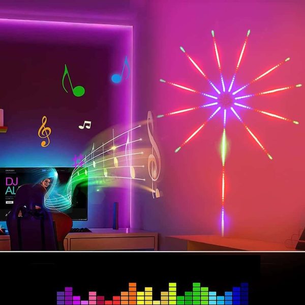 Cinta Led Rgb Fuegos Artificiales Bluetooth Alimentacion Usb - Imagen 6