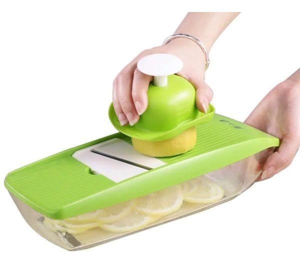 Rallador Cortador Manual Verduras 4 Cuchillas + Pelador - Imagen 4