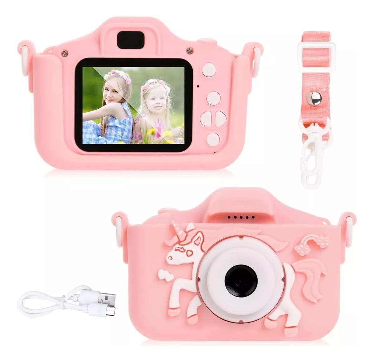 Camara Digital Infantil Unicornio Con Pantalla Autofoto - Imagen 3