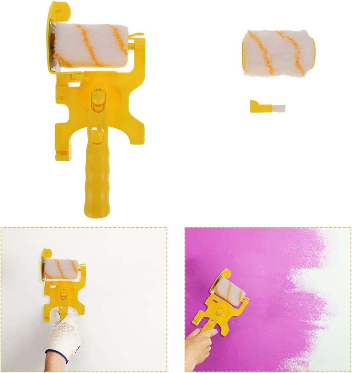 Set De Rodillo De Pintura Para Bordes Y Esquinas 2 Repuestos - Imagen 3