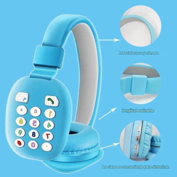 Auricular Bluetooth Forma Telefono Vincha Inalambrico Niños - Imagen 3