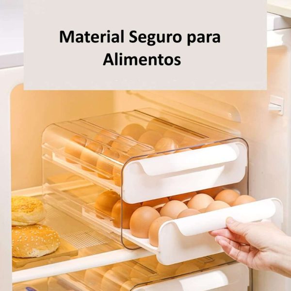 Caja De Almacenamiento De Huevos Para 32 Unidades 2 Cajones - Imagen 6