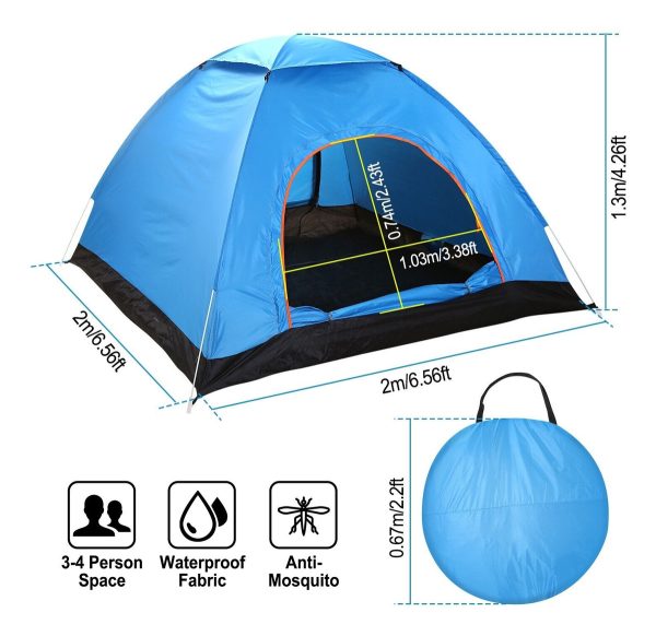 Carpa Camping Iglu Para 3 A 4 Personas Con Mosquitero Filtro - Imagen 3