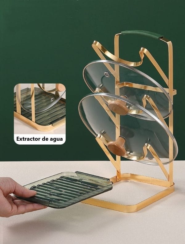 Soporte De Tapas Para Ollas 3 Niveles Organizador Cocina - Imagen 7