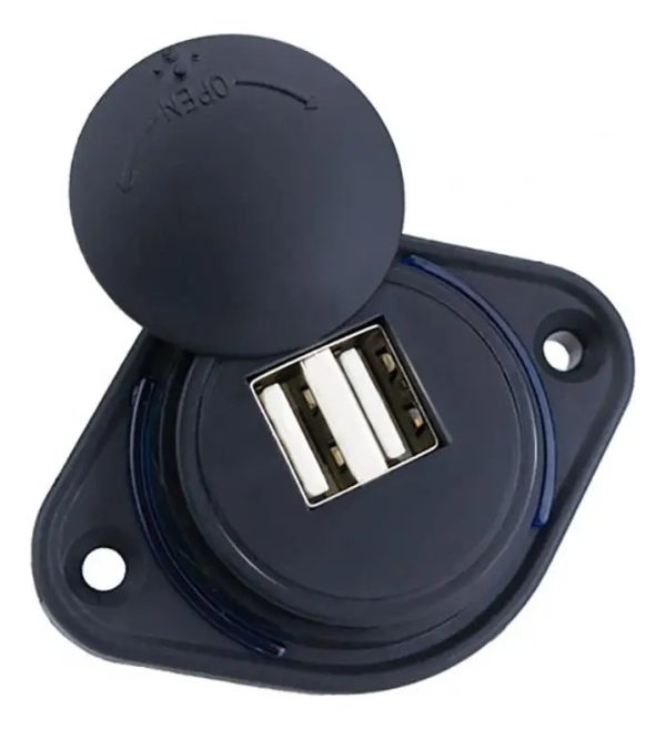 Cargador De Puerto Usb Dual Auto Motocicleta Buses Con Tapa - Imagen 2