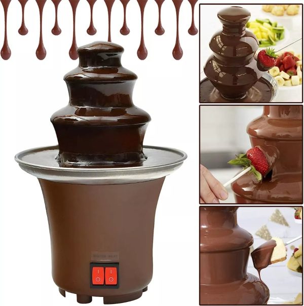 Chocolatera Acero Inoxidable 220v 3 Niveles Fiestas Cocina - Imagen 3