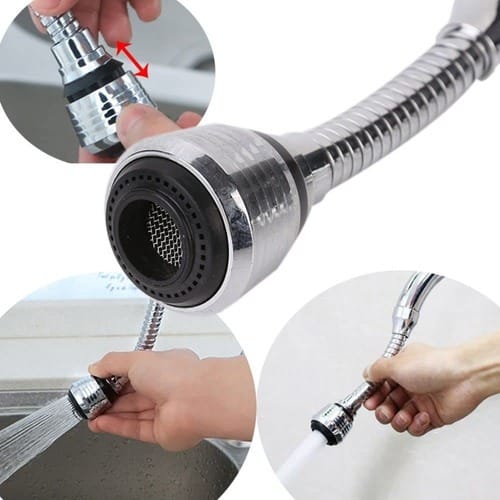 Extensible Con Puntero Cromado Para Canilla Buena Grifería