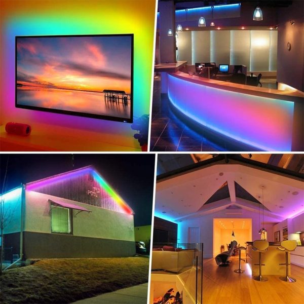 Cinta Rgb Tira Led Usb 5050 Colores 2 Metros C/ Control Tv - Imagen 3