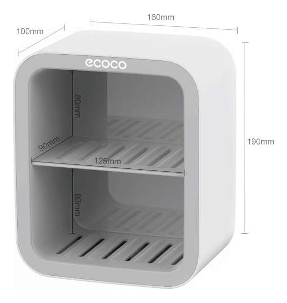 Estante Baño Jabonera 2 Niveles Doble Piso Pared Con Drenaje - Imagen 8