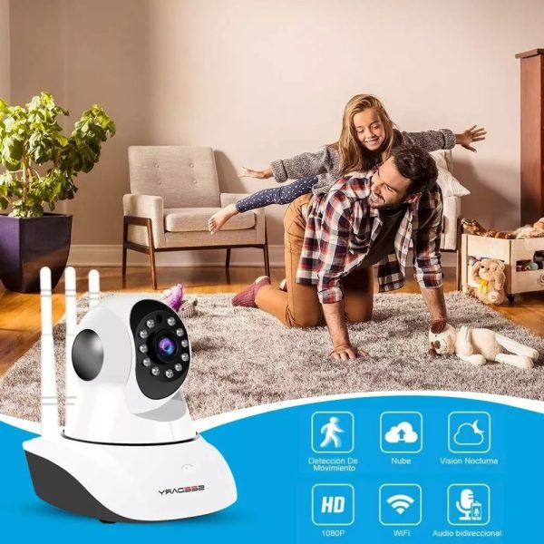 Camara Baby Monitor Hd 1080p Rotación 360° Y Modo Nocturno - Imagen 3