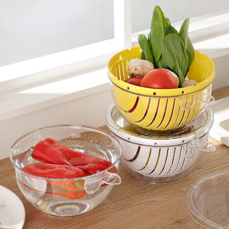 Colador Escurridor De Frutas Y Vegetales Cocina Acrílico - Imagen 3