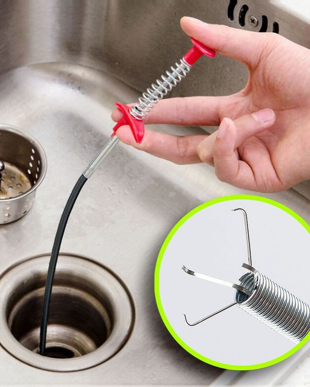 Destapa Caños Limpiador Tuberías Flexible 60 Cm