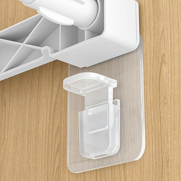 Soporte Plastico Para Estantes Set X4 Piezas Clips Adhesivo - Imagen 2