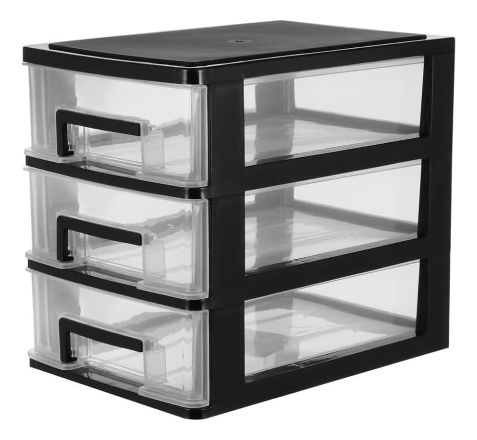 Organizador De 3 Cajones Niveles Almacenamiento Escritorio