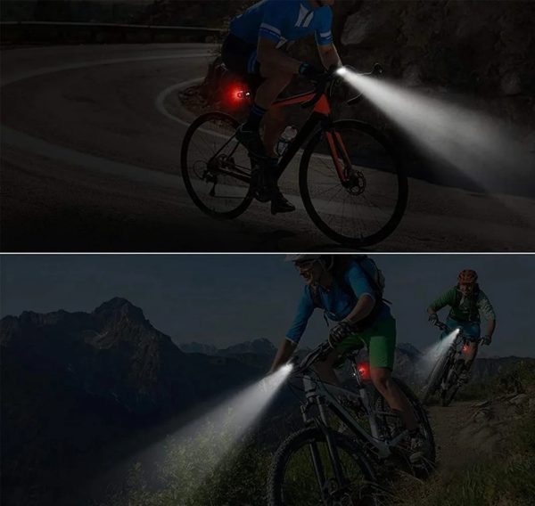 Kit Luces Led Bicicleta Delantera Y Trasera Recargables Usb - Imagen 6