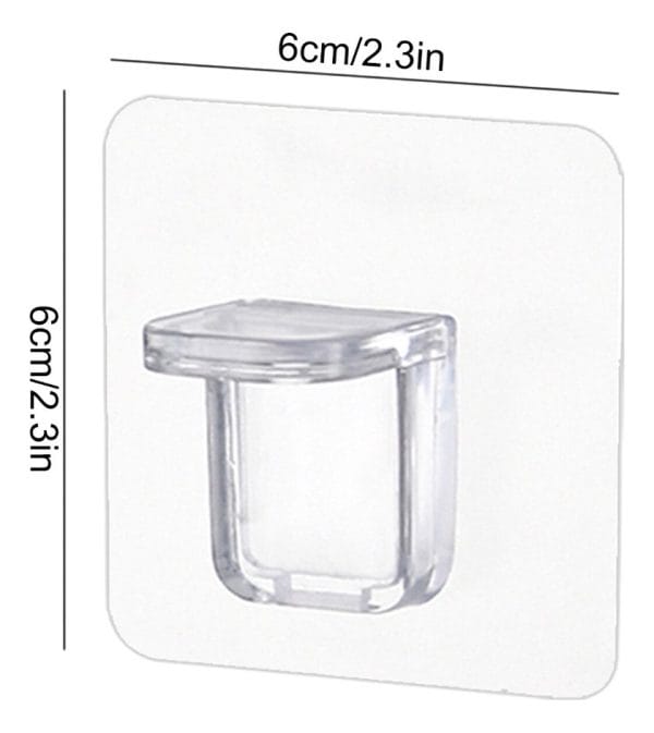 Soporte Plastico Para Estantes Set X4 Piezas Clips Adhesivo - Imagen 7