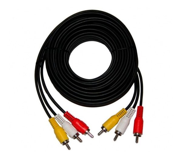 Cable 3 Rca A 3 Rca Audio Y Video 1.5 Metros De Largo