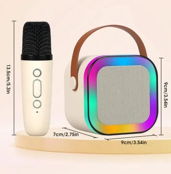 Mini Parlante Microfono Inalambrico Karaoke Led Bluetooth - Imagen 6