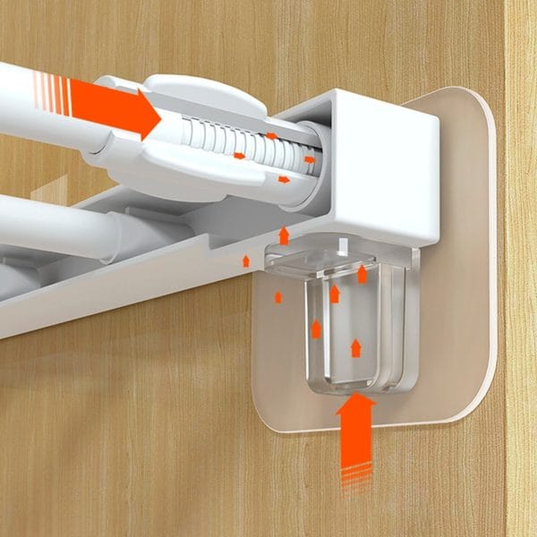Soporte Plastico Para Estantes Set X4 Piezas Clips Adhesivo - Imagen 3