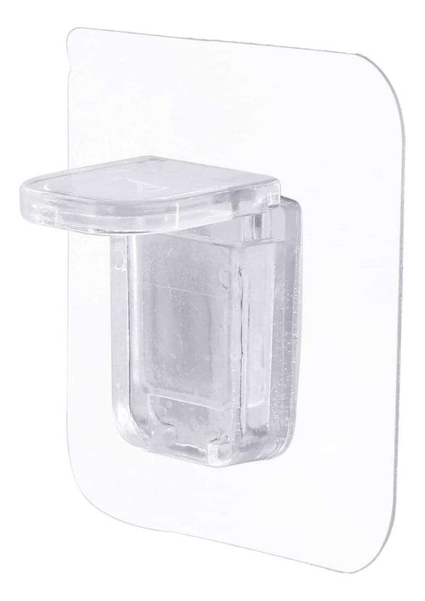 Soporte Plastico Para Estantes Set X4 Piezas Clips Adhesivo - Imagen 8