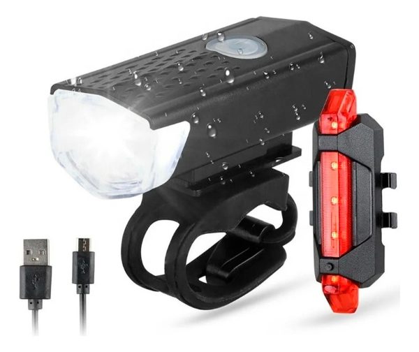 Kit Luces Led Bicicleta Delantera Y Trasera Recargables Usb