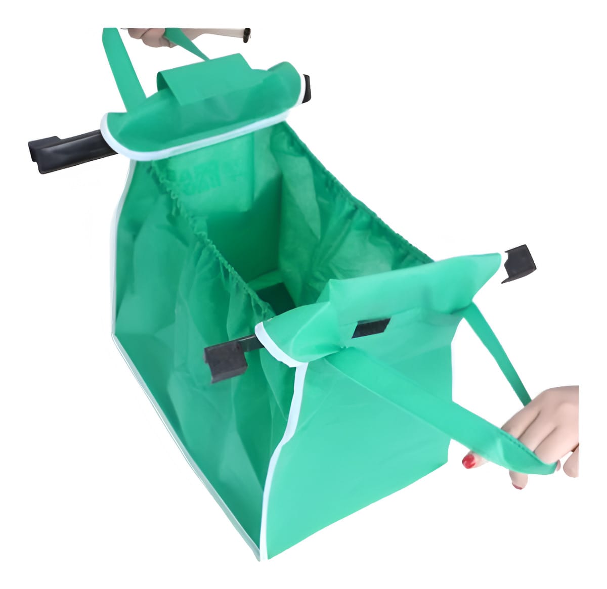 Bolsa Tela Tnt Plegable Con Clip Para Carrito Supermercado - Imagen 5
